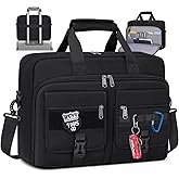 RAINSMORE Tactical Laptop Bag for Men 15.6/17.3 Inch Military Laptop Briefcase with MOLLE Large Business Travel Messenger Bag