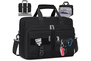 RAINSMORE Tactical Laptop Bag 15.6/17.3 Inch Laptop Briefcase Men Business Computer Bag Military Messenger Bag Work Office