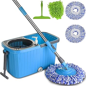 Smile Mom Magic Spin Mop With Bucket Set With Easy Wheels For Best