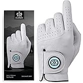 CLAPLEY Men’s Golf Glove – Premium Cabretta Leather with Magnetic Ball Marker, Breathable Design, Good Elasticity, Precious Gift for Golfers, Super Soft Feel, Left and Right Hand, Secure Fit