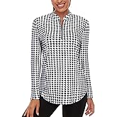 Misyula Womens Golf Shirts 1/4 Zip Sun Protection Quick Dry Tennis Running Athletic Workout Tops
