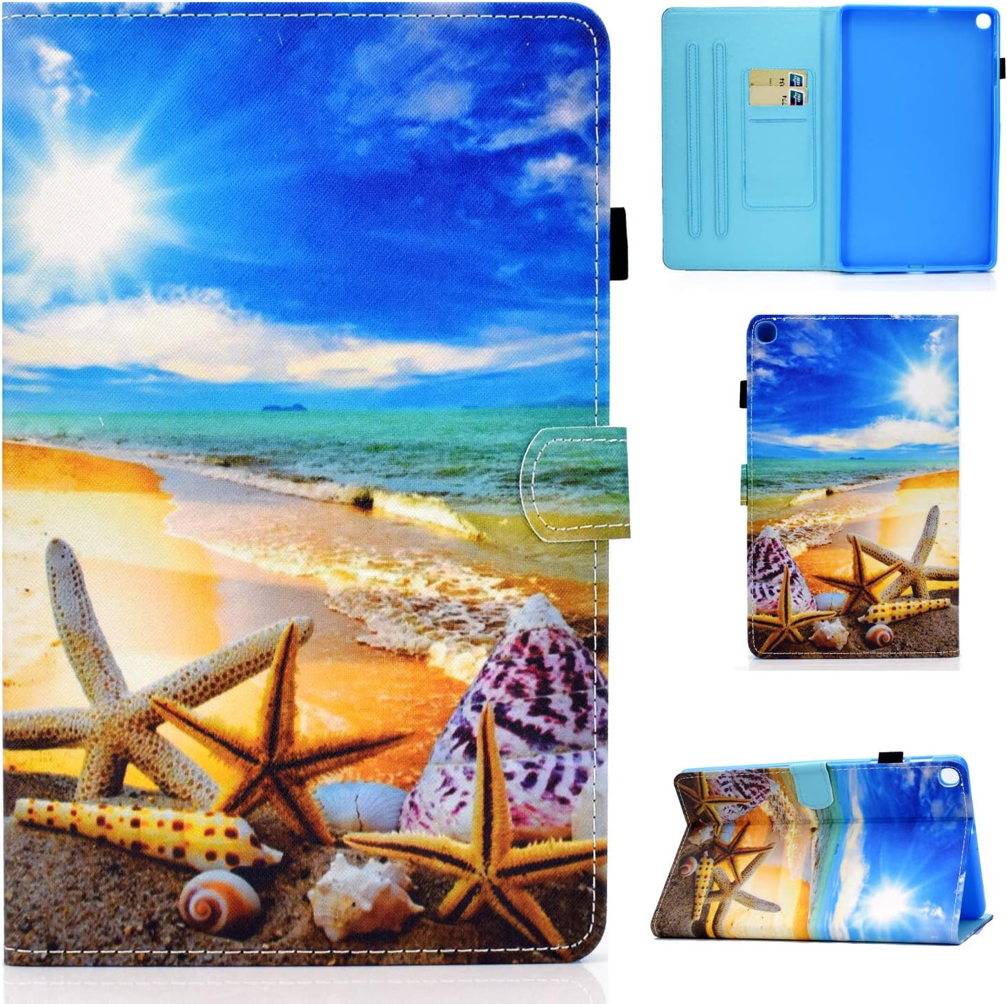Aswant Galaxy Tab A 2019 10.1" PU Leather Wallet Case Flip Folio Stand Cover Magnetic Closure Tablet Case with Pen Holder For Samsung Galaxy Tab A 10.1 Inch 2019 SM-T510 SM-T515