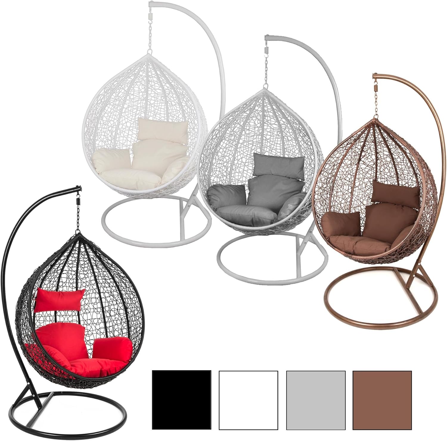 Hängesessel Polyrattan mit Gestell Farbe Schwarz Amazon.de Küche