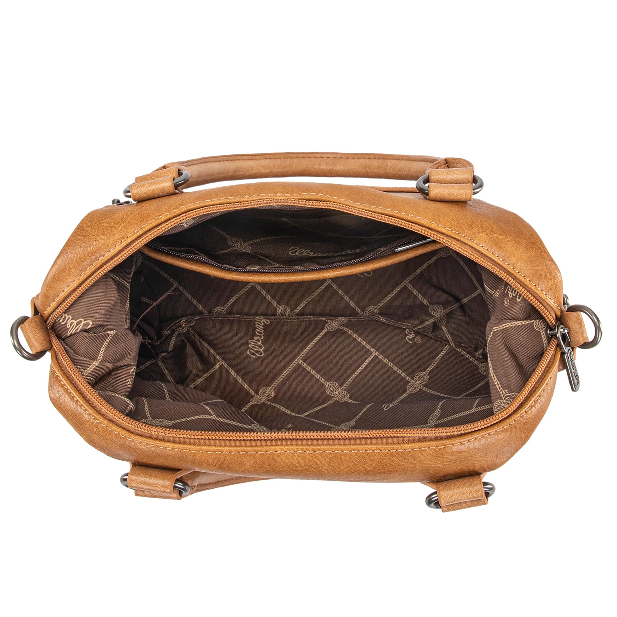 Wrangler Small Doctor Bag for Women Vintage Satchel Bag Western Handbags with Wide Strap