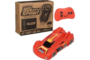 Air Hogs, Zero Gravity Sprint RC Car Wall Climber, Red USB Micro B Rechargeable Indoor Wall Racer, Over 4-Inches, Kids Toys f