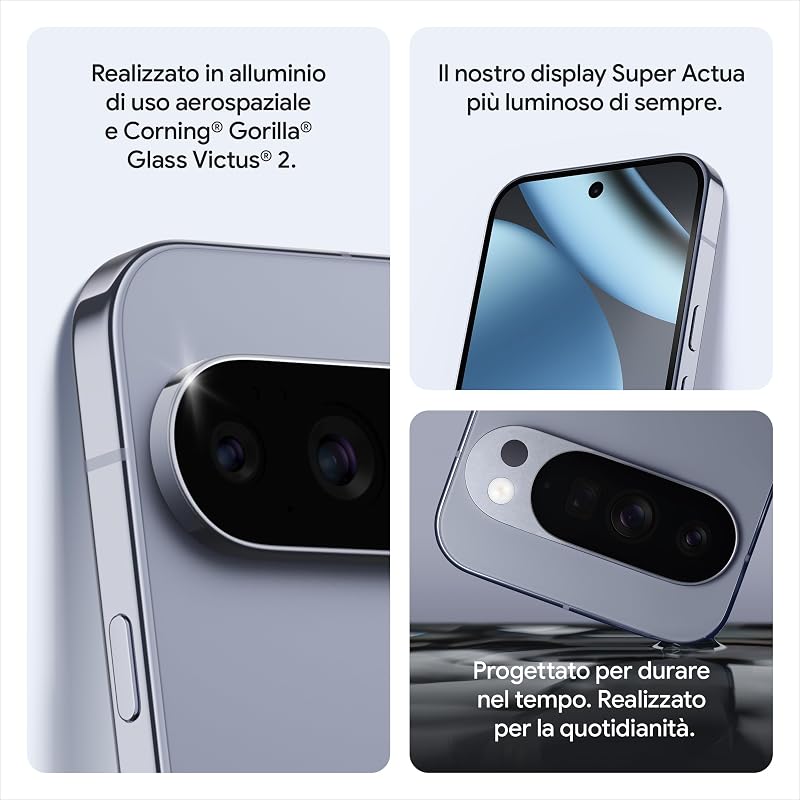 Pixel 10 Pro - Smartphone Android sbloccato con Gemini, sistema a tripla fotocamera posteriore, autonomia di oltre 24 ore e display Super Actua da 6,3" - Nero ossidiana, 128GB