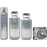Bath & Body Works Platinum Trio Gift Set - Fragrance Mist, Body Wash and Body Lotion - with a Charcoal Scrub Bar Soap - Full Size