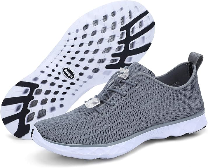 Racqua Mens Womens Lightweight Quick Drying Aqua Water Shoes Athletic