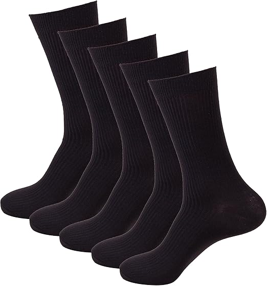 Amazon Ribution 靴下 メンズ ビジネスソックス 綿 抗菌 防臭 通気性が良い リブ柄 5足セット 25 27cm 黒 ビジネスソックス 通販