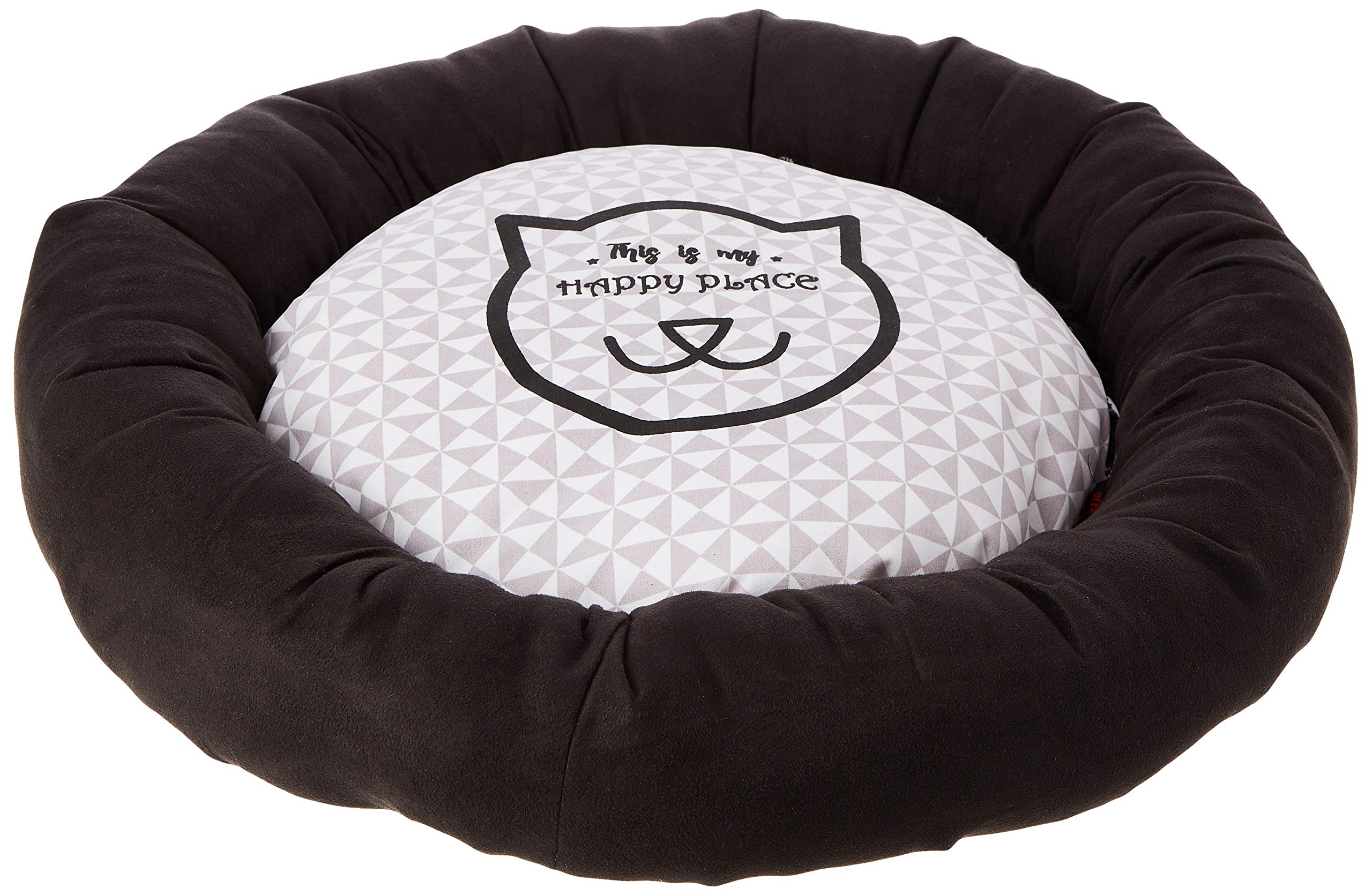 Cozy Cat Round Bed 48 cm Black Plus Brown, 1 kg