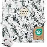 Pobibaby Premium Twin Full Sheets Sets, Kids Double Bed Sheets in Cotton Blend | Ultra-Soft Woodland Camping Print with Fitted Sheet, Flat Sheet & Pillowcases (Twin Woods)