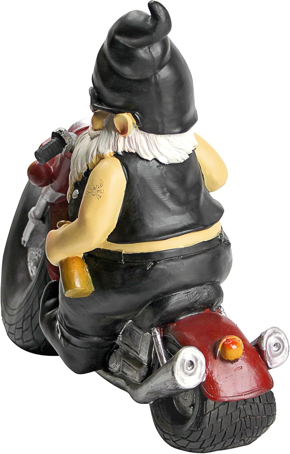 Design Toscano QM7512103 Axle Grease the Biker Garden Gnome Motorcycle Statue, 33 cm, Polyresin, Full Color - Image 5