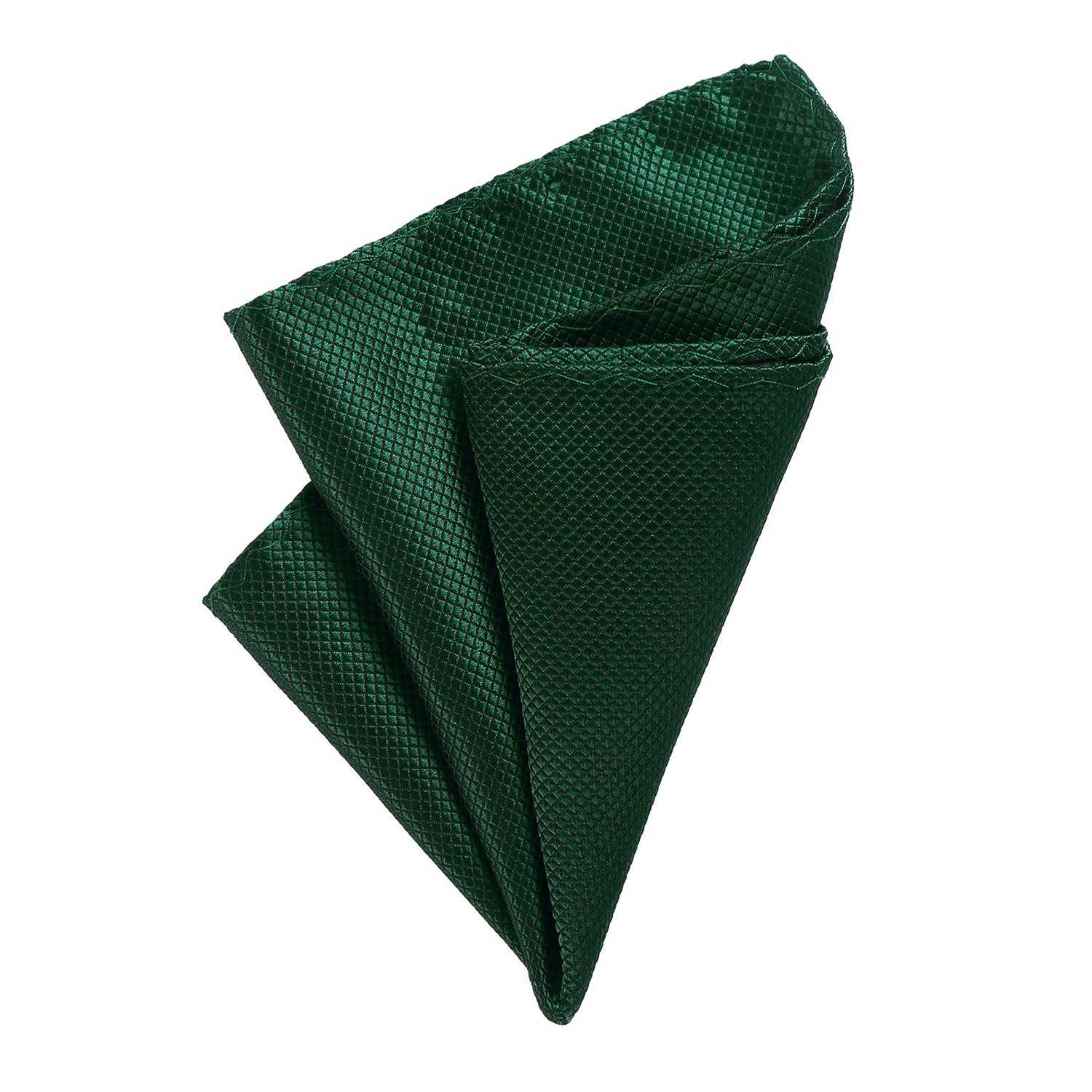 DonDon Men’s Pocket Handkerchief 8.27 x 8.27 in - 21 x 21 cm shiny unicoloured - Green