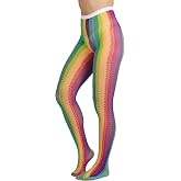 ToBeInStyle Women&rsquo;s Vibrant Multicolored Rainbow Opaque Fashion Tights Pantyhose Hosiery