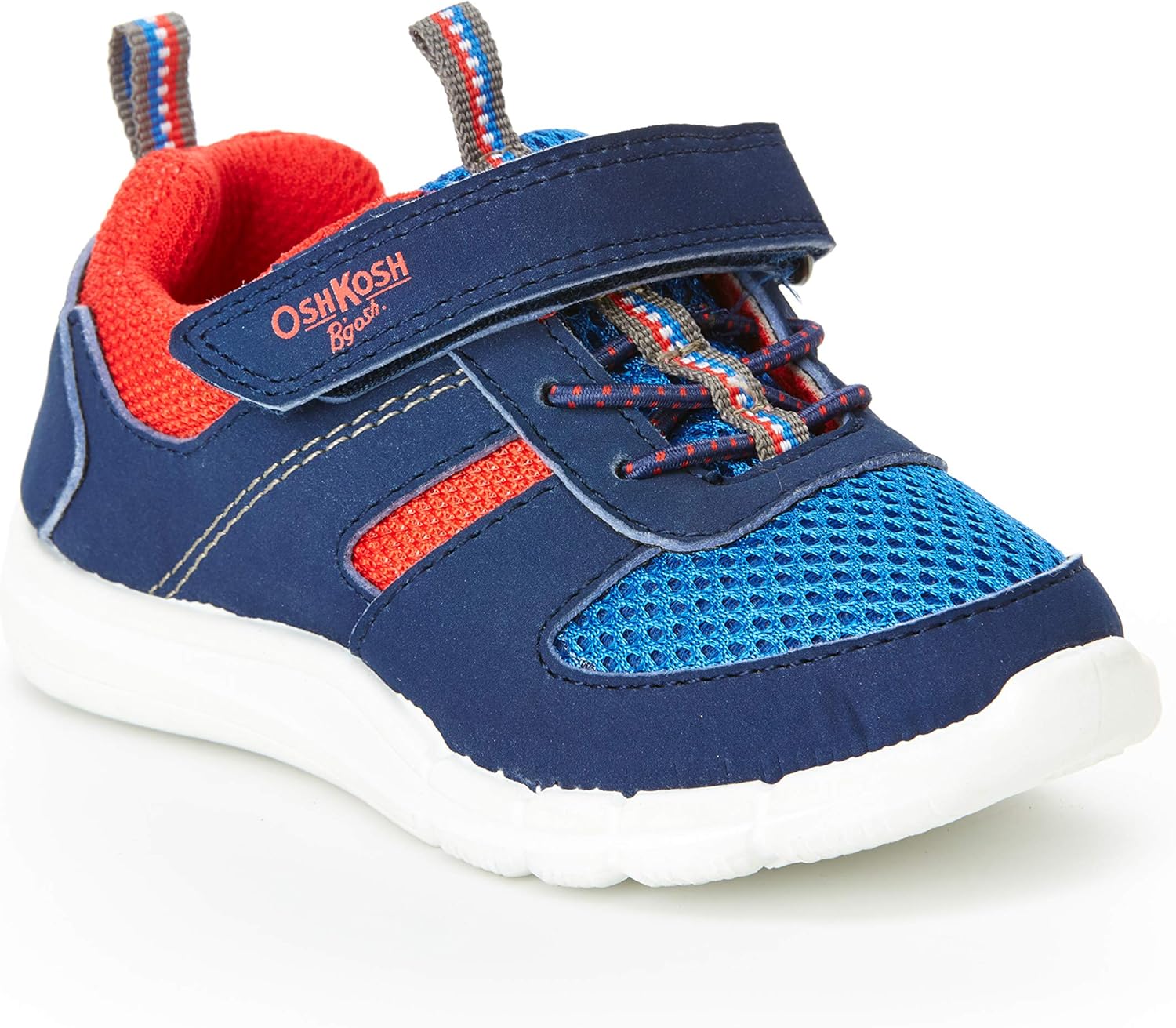 OshKosh B'Gosh BabyBoy's Lazarus Mesh Athletic Sneaker, Red/Navy, 10