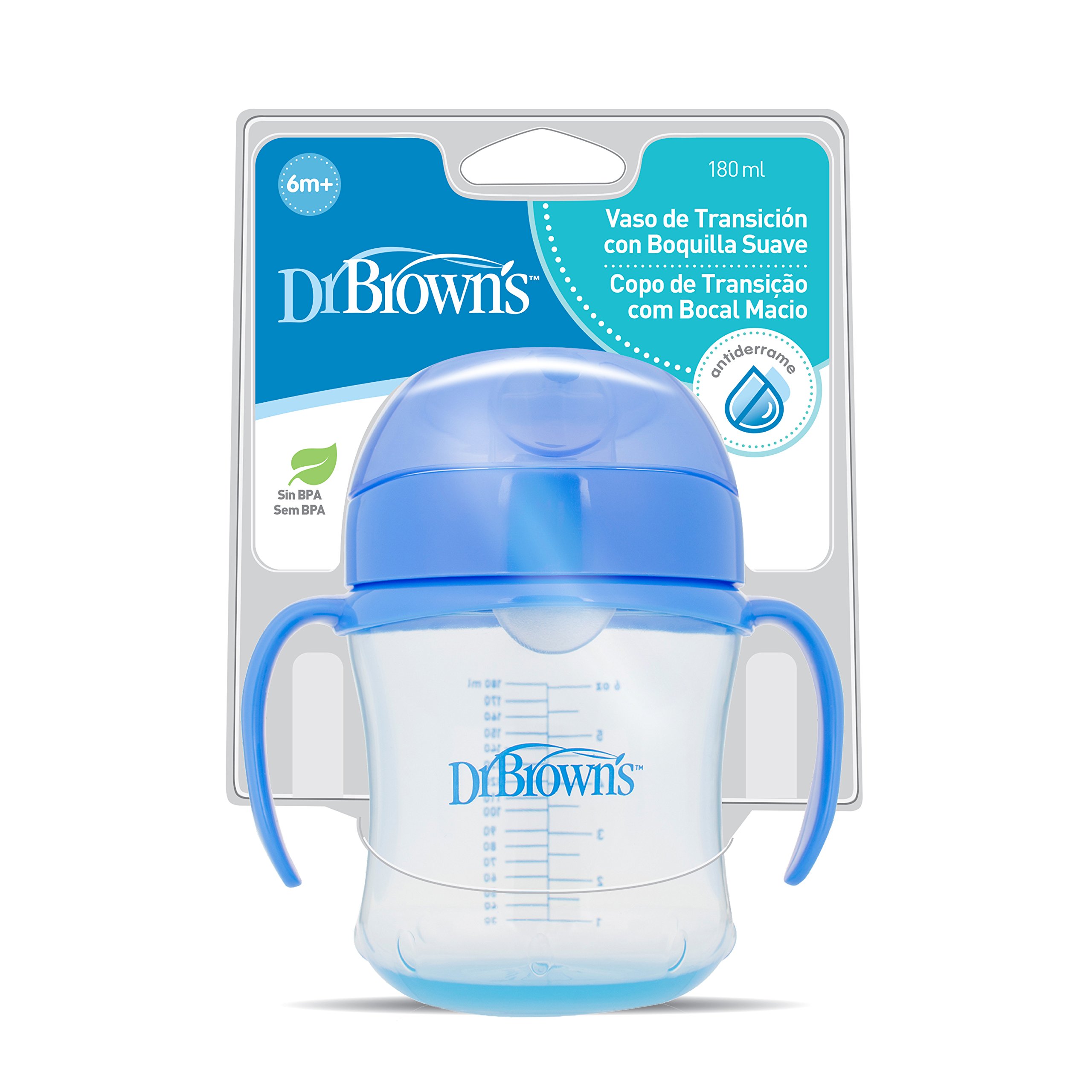 Dr. Brown's TC61001SPX 180ml Soft Mouth Transition Cup Assorted Colours