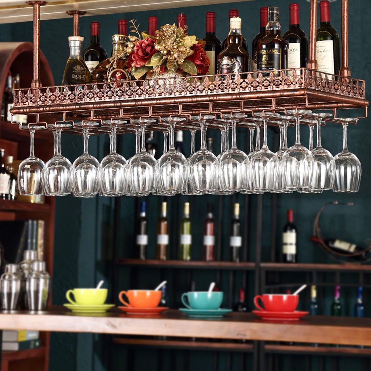 Best Copper Wall Mount Flower Pot Rack