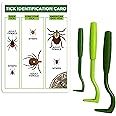 TickCheck Tick Remover Value 3 Pack - Tick Remover Tools + Tick Identification Card - for Humans, Dogs & Cats (1 Set)