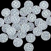 Round Rhinestones Embellishments, 30PCS 20MM Flat Back Carbochon Crystal Button for Jewelry Making，Rhinestones Decorations for Jewelry Making Rhinestone Bouquet Embellishments Flatback Wedding