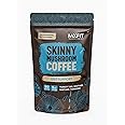 Skinny Instant Mushroom Coffee (60 Servings) Mental Focus Plus Diet Support - Turkey Tail, Maitake, Shiitake & Turmeric, Mixed With Gourmet 100% Arabica Medium Roast Instant Coffee