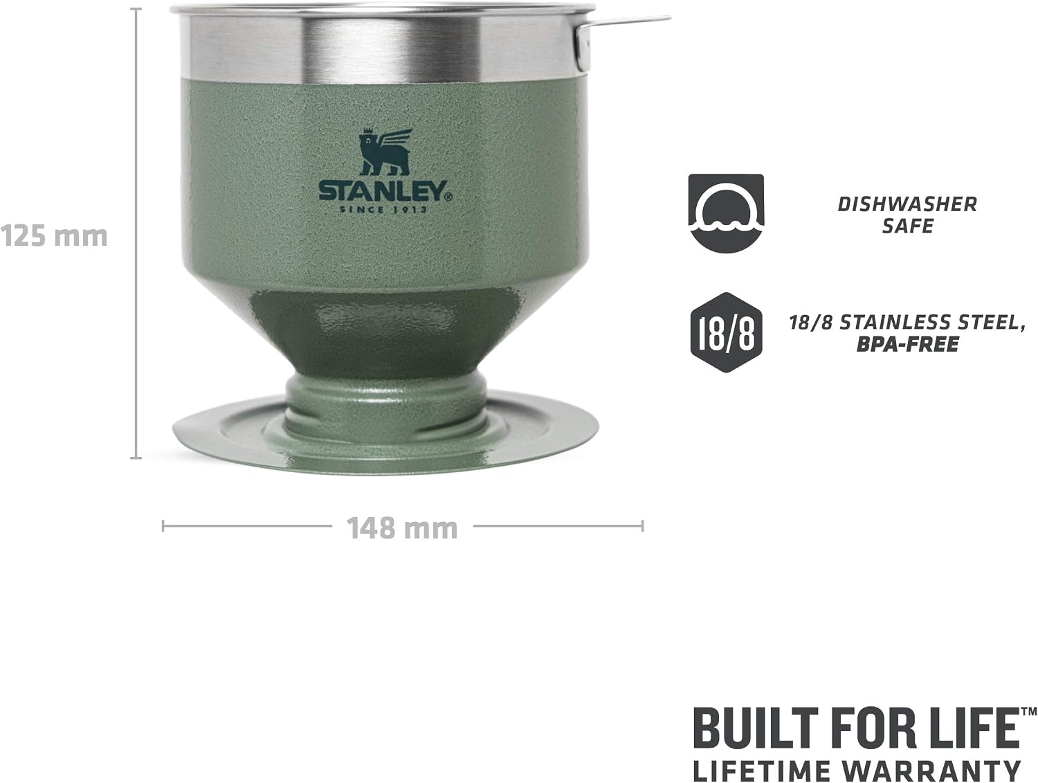 Stanley 1913 Perfect Brew Pour Over, Makes 1-6 Cups, Reusable Filter, No Disposable Paper Filters Needed - Image 4
