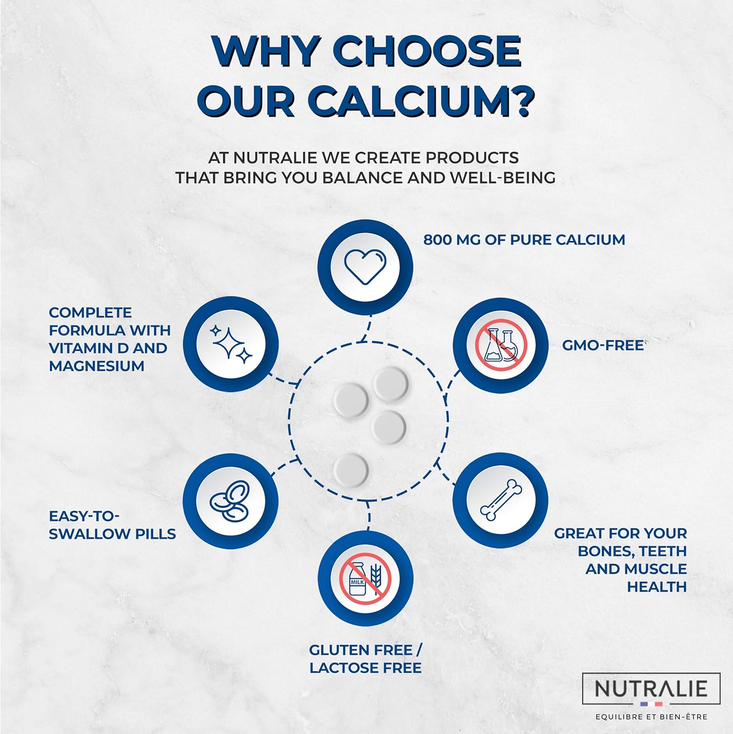 Calcium Magnesium Vitamin D, 800mg Calcium Carbonate, CalciumSupplement with Magnesium and Cholecalciferol - Image 5