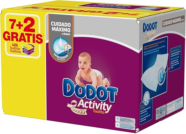Dodot Activity - Toallitas, 9 Paquetes de 54 unidades: Amazon.es: Electrónica