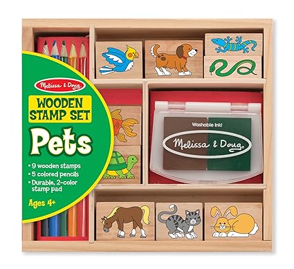 melissa and doug wooden stamp set