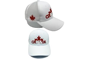 Atimas Canada Trucker Hat, Canada 3D Embroidery, Maple Leaf, Adjustable, Men Women Kids Baseball Cap Souvenirs Sport Golf
