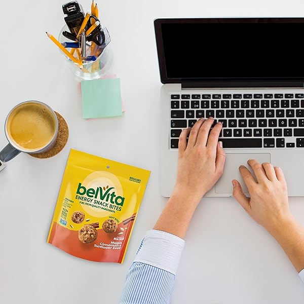 BELVITA ENERGY SNACK BITES, MAPLE, CINNAMON AND SUNFLOWER SEED, 5 OZ BAG