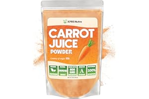 XPRS Nutra 100% Natural Carrot Juice Powder - Pure Carrot Powder from The USA - Ideal for Juice and Smoothie - High in Vitamin A, Phytonutrients and Antioxidants - Non-GMO (16 oz)