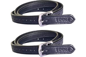 LEXNEL Non-Stretch Soft Stirrup Leather with Stainless Steel Hardware 1 Pair Pack of 2