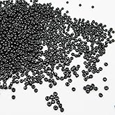 Black 12/0 Glass Seed Beads, 11000pcs Small Pony Beads Bulk 2mm Glass Loose Spacer Seed Beads for Friendship Bracelet Necklace Earring Jewelry Making DIY Craft