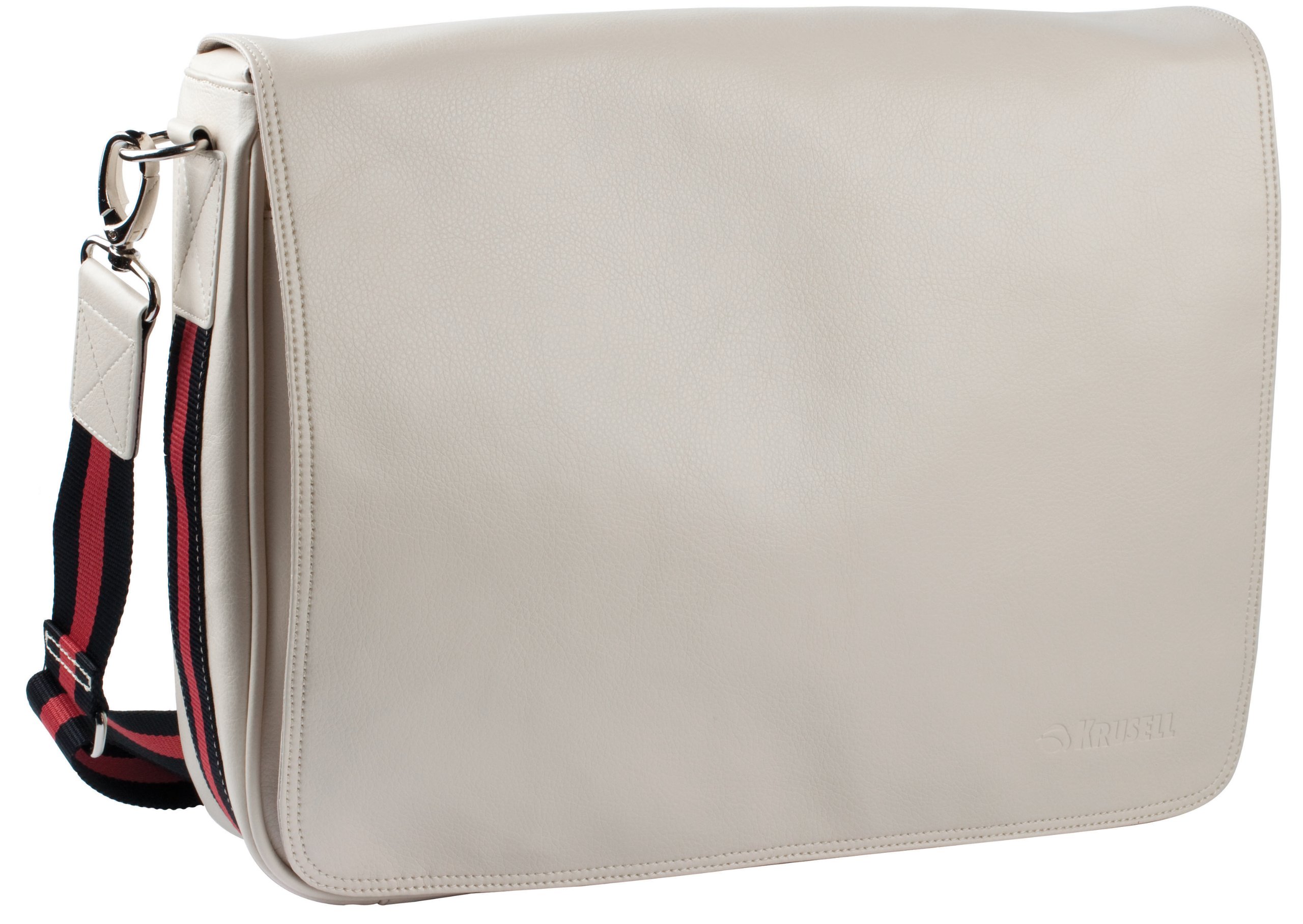 Krusell Alvik Faux-Leather Universal Satchel Messenger-Style Shoulder Laptop Bag - Beige