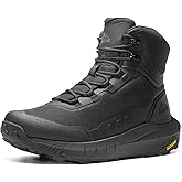 NORTIV 8 Men's Tactical Hiking Lightweight Cushion Sole for Work All Day Side Zipper Motorcycle Combat Military Boot Arch Support 8 Inches Terrascope