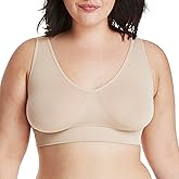 Hanes Women's Cozy Wireless Bra, Full-Coverage Pullover Bra, Seamless T-Shirt Bra