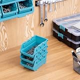 Navaris Interlocking Storage Organiser Drawers x3 Plastic Compartments for view 4