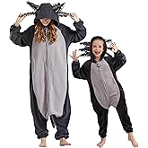 DELEY Unisex Axolotl Onesie Pajamas, Animal One Piece Costume Sleepwear Halloween Cosplay Homewear
