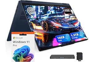 Lenovo IdeaPad 5 2-in-1 16" WUXGA Touchscreen Laptop, AMD Ryzen AI 7 350, 16GB LPDDR5X, 1.5TB Storage (512GB SSD+1TB Docking)