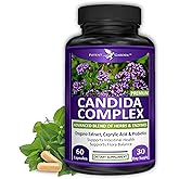 Potent Garden Candida Complex - Oregano and Caprylic Acid Blend, Gut Flora Balance Complex, Intestinal Health & Immune Support with Herbs & Probiotics, Gut Health Supplements for Women & Men 60 Count