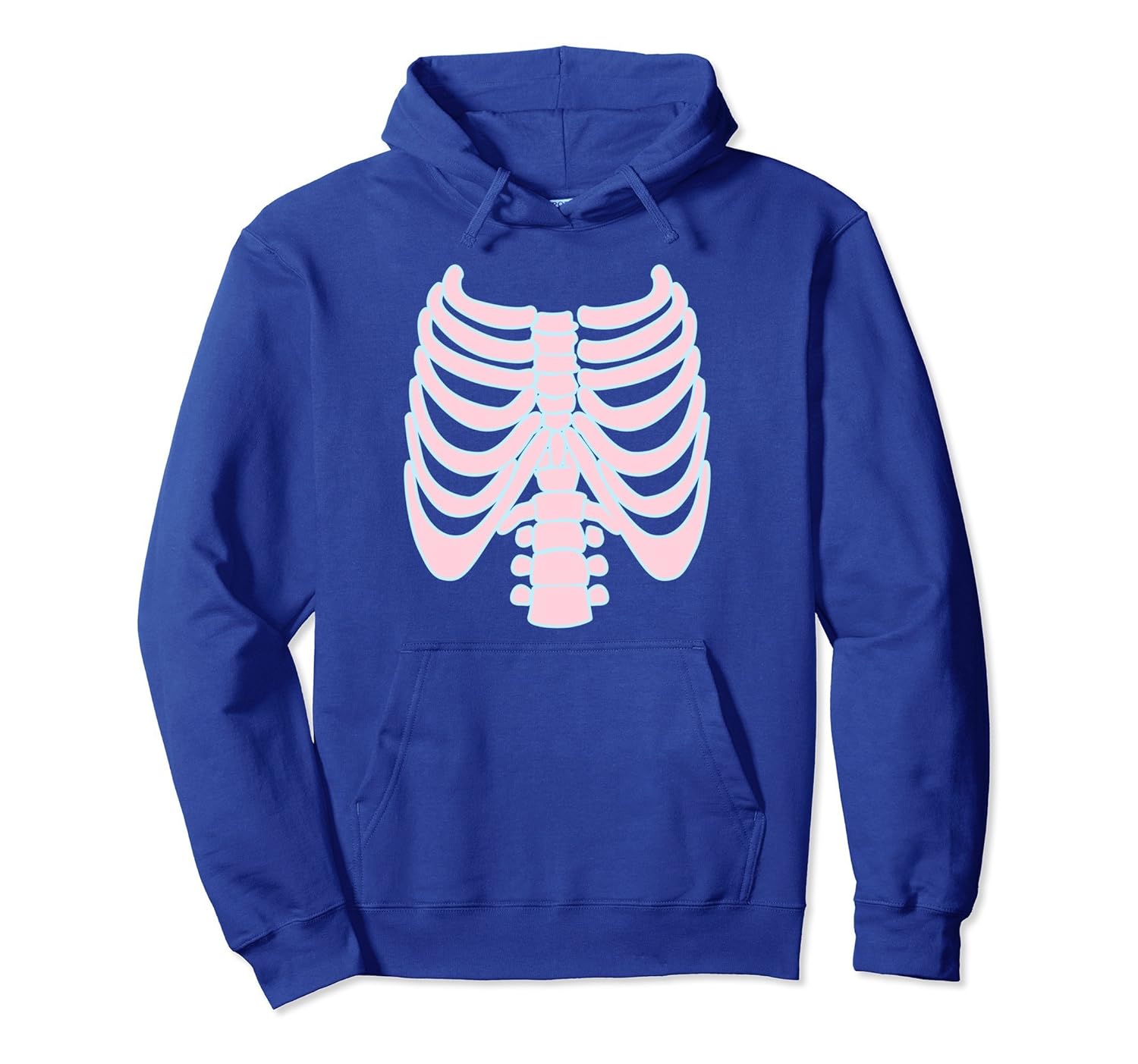 Halloween Rib Cage Costume Hoodie, Weird Pastel Goth Hoodies-Rose