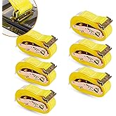 6 Pack E-Track Ratchet Straps 2" x 16' x 4,400 lbs Strength for Cargo Tie Down in Enclosed Trailer & Van by KODIAK STRAPS