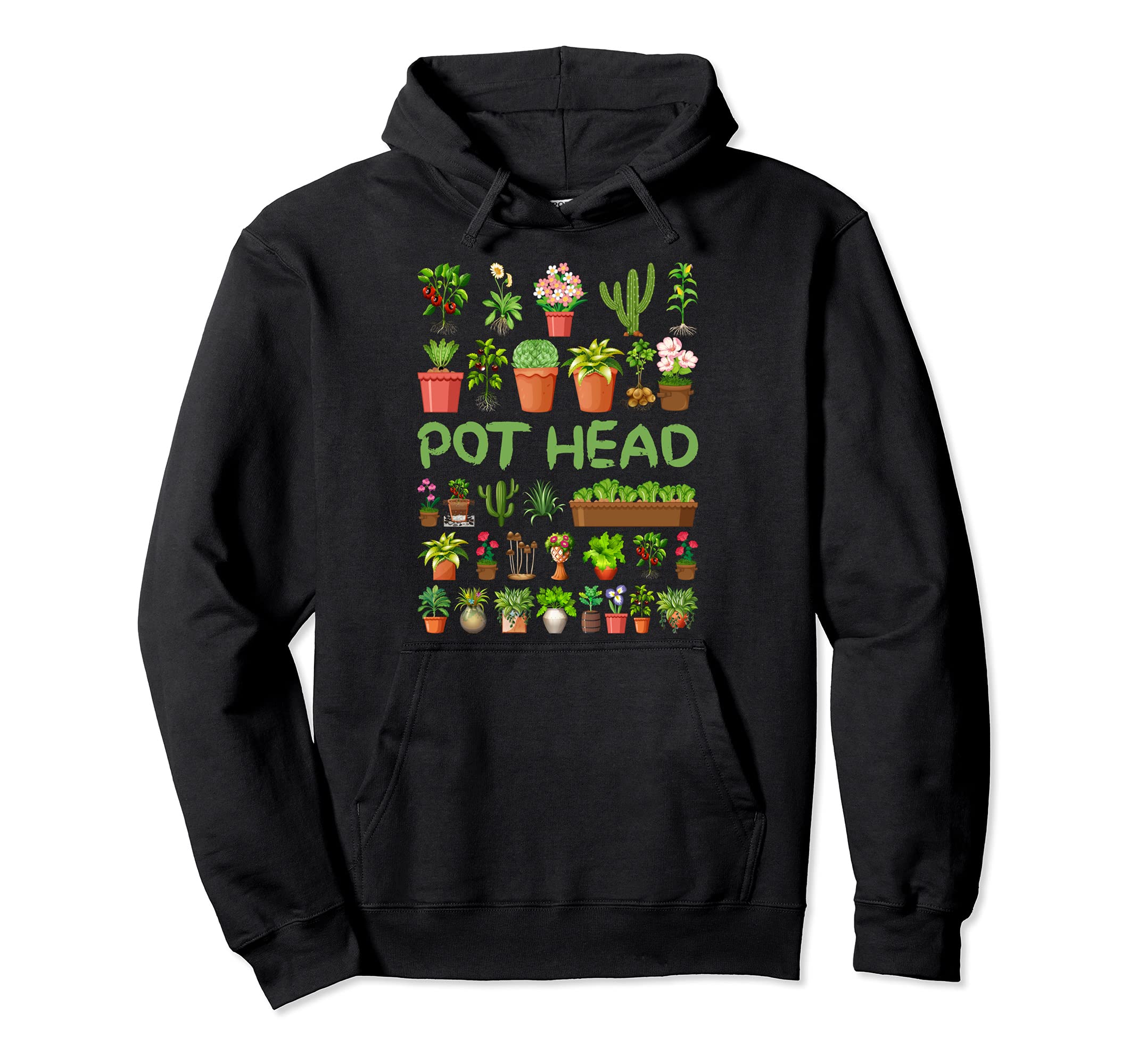 POT HEAD Funny Gardening Cactus Succulent Flower Gardener Pullover Hoodie