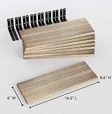 Mardili Shelves Wood Wall Mounted Shelf Rustic Set of 8 Light Brown view 2