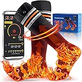 Heated Socks for Men Women, 5000mAh Upgrade Rechargeable Electric Battery Heating Socks with APP Control, Foot Warmer Washable for Hunting Camping Skiing Sports Outdoor Work