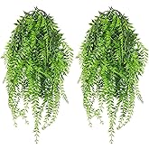 Artificial Hanging Vine, Weeping Willow Plastic Plants Greenery Leaves Fake Plant Faux Ivy Garland UV Resistant for Indoor Outdoor Garden Door Wall Baskets Wedding Party Table Decor Decoration - 6 Pcs