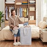 Lifewit 80L Collapsible Laundry Basket Hamper with Extended Handles, 2 Pack view 9