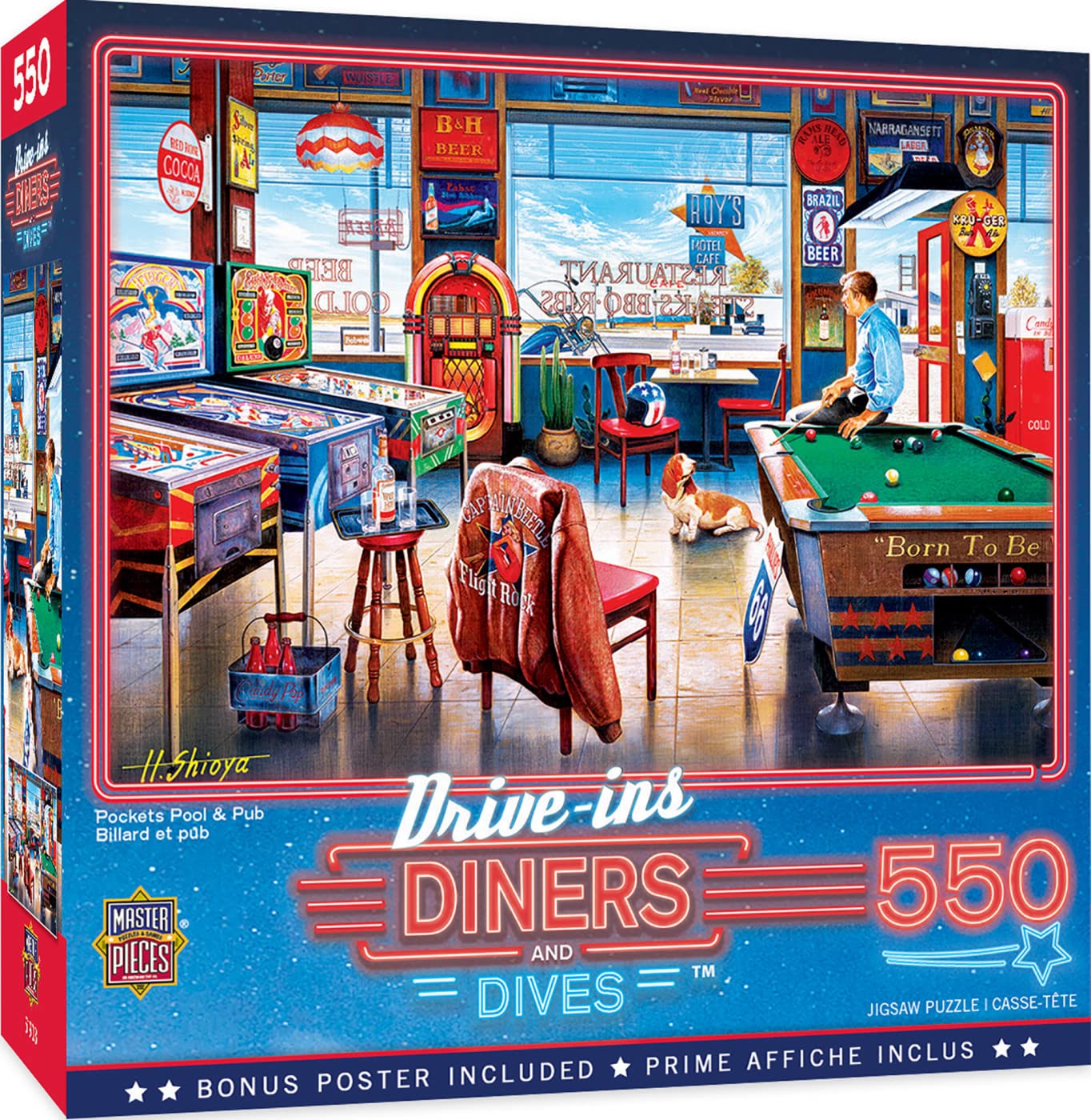 MasterPieces Drive-Ins, Diners and Dives - Pockets Pool & Pub 550pc Puzzle