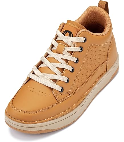 CALTO Mens Invisible Height Increasing Elevator Shoes Beige Lightweight sz 7 NEW Amazon.com | CALTO Men main image 3