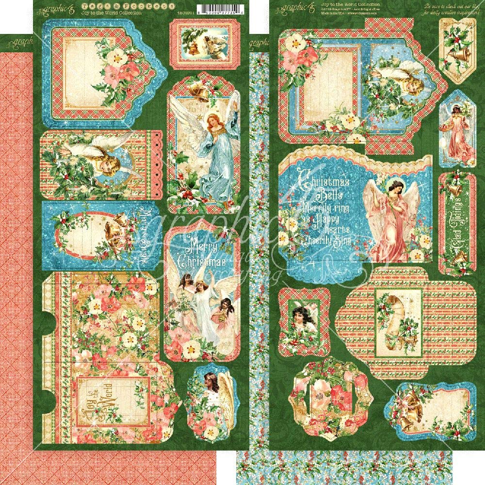 GRAPHIC 45 Joy to The DIE-CUTS TAG/Pocket, Multi, One Size